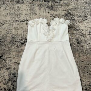 Lulu's White Strapless Dress
